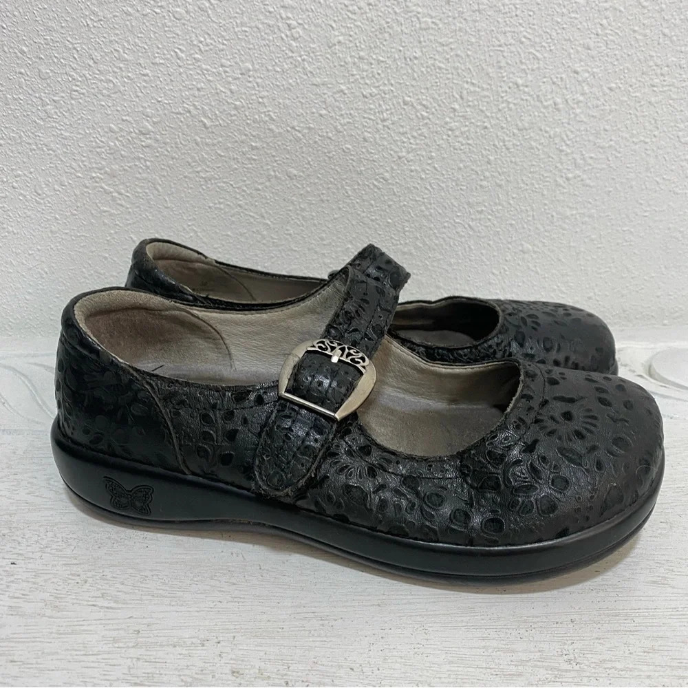 Alegria Kourtney Delicut kou-435‎ Black Floral Platform Comfort 38